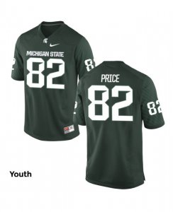 Youth Michigan State Spartans NCAA #82 Josiah Price Green Authentic Nike Stitched College Football Jersey PC32N14ID